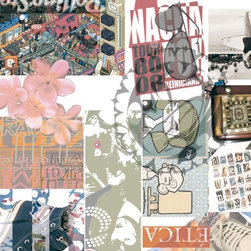 moderno graffiti: poster 17.5" x 17.5" - Wall And Floor Tile