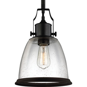 Hobson Pendant Medium - Oil Rubbed Bronze, Clear Seeded