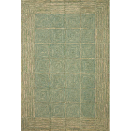 Chris Loves Julia x Loloi Francis Green / Natural 7'-9" x 9'-9" Area Rug