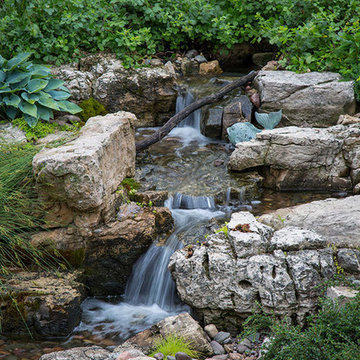 Pondless waterfall and water feature