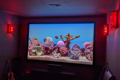 Home theater photo in Charlotte