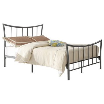 Charcoal Metal Bed, Queen