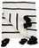 78"x118" Queen Size Moroccan Wool Pom Pom Blanket, Ecru/Black