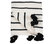 78"x118" Queen Size Moroccan Wool Pom Pom Blanket, Ecru/Black