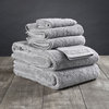 Delilah Home 100% Organic Cotton Bath Towels, Light Gray, 6-Piece Set