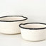Scandinavian Decorative Bowl Set, Black Trim, Set of 3
