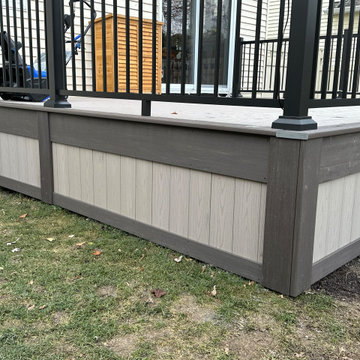 Azek Slate Gray and Dark Hickory with IRX railing