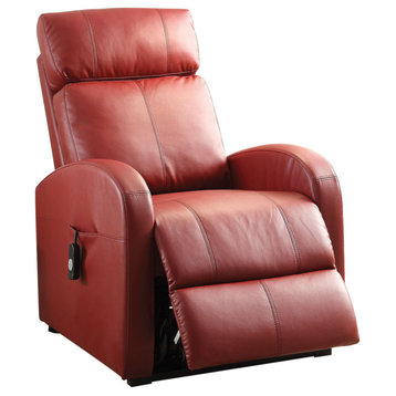 Ricardo Recliner With Power Lift, Red