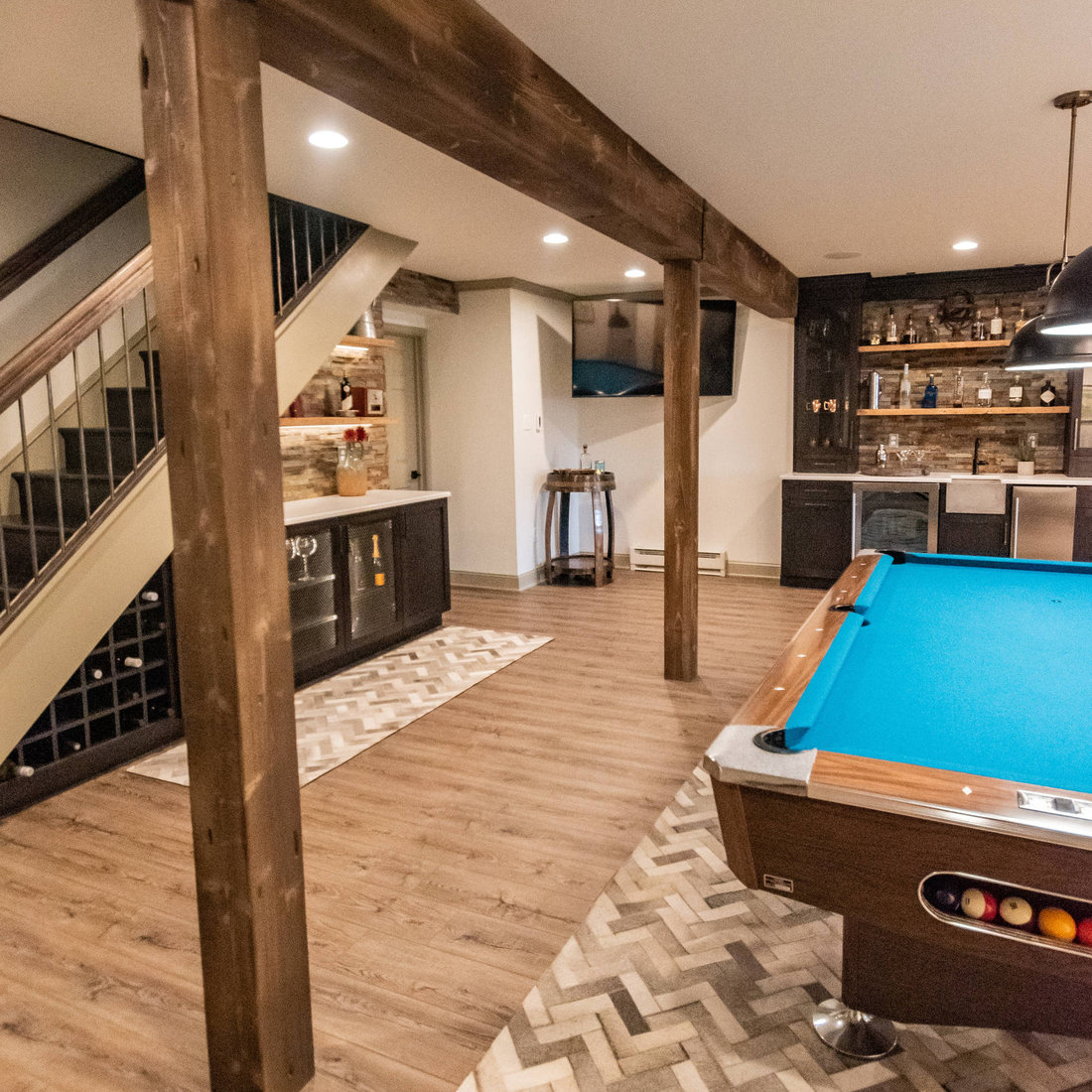 Rustic Chic Basement Overhaul