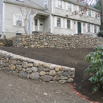 Round New England Fieldstone walls