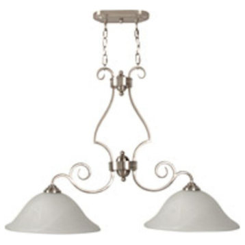 Cecilia 2 Light Island In Brushed Polished Nickel (7136BNK2)