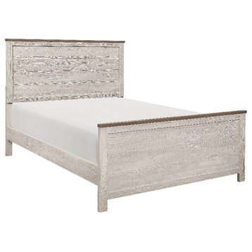 Lexicon Nashville California King Bed in 2-Tone Finish (Antique White and Brown)