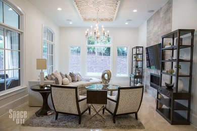 Inspiration for a transitional home design remodel in Raleigh