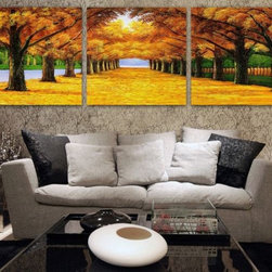 Maidenhair Tree Wall Art Set of 3 - Prints And Posters