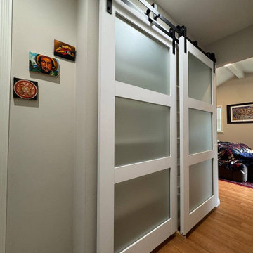 Modern Barn Bypass Doors Installation – Lucia 2552 Contemporary Closet Design, C