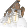 Golden Lighting 0305-BA3 CLR Carver 3 Light 28"W Bathroom Vanity - Brushed