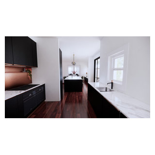 Black + Rose Gold Kitchen - Modern - Kitchen - Adelaide - by Plush Design Interiors | Houzz