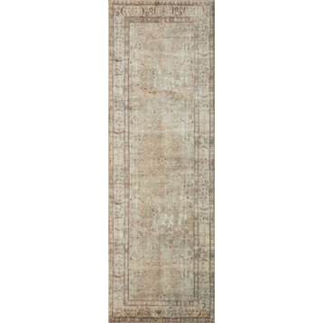 Margot Oriental Antique/Sage Area Rug, 2'6"x9'6"