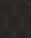 Textile Hex Porcelain Floor and Wall Tile, Black