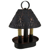 Large Rustic Brown Western Star Paul Revere Electric Lantern Lamp