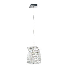 Schonbek Stw510N-Ss1S 1 Light Crystal Pendant, Stainless Steel