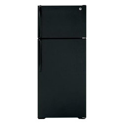 GE - GE Refrigerator. 28 in. W 18.1 cu. ft. Top Freezer Refrigerator in Black GTS18GB - Refrigerators