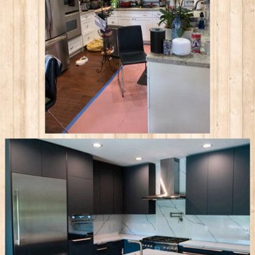 Custom kitchen remodeling Calabasas-Before & after and video of our client.