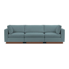 Taylor Plush 3-Piece Modular Sofa, Cloud Velvet