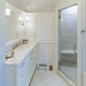 Sugar cube primary bathroom