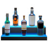 VEVOR LED Lighted Liquor Bottle Display Bar Shelf RF & App Control 24" 2-Step