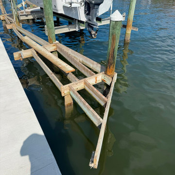 Spanish point tiki bar dock