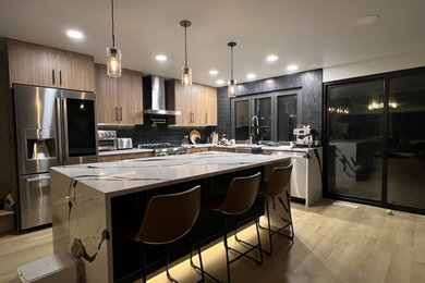 Example of a trendy kitchen design in Seattle