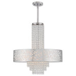 Livex Lighting - Livex Lighting 40767-05 Allendale - Five Light Chandelier - This spectacular bronze five light pendant will taAllendale Five Light Polished Chrome Off- *UL Approved: YES Energy Star Qualified: n/a ADA Certified: n/a  *Number of Lights: Lamp: 5-*Wattage:60w Medium Base bulb(s) *Bulb Included:No *Bulb Type:Medium Base *Finish Type:Polished Chrome