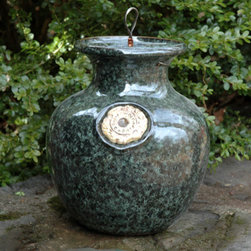 Green Marble Down Under Pot - Outdoor Decor