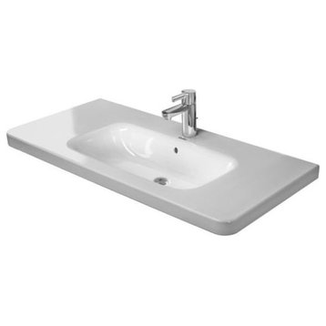 Duravit 2320100000 DuraStyle 39 3/8" Vanity Bathroom Sink with Overflow and Tap