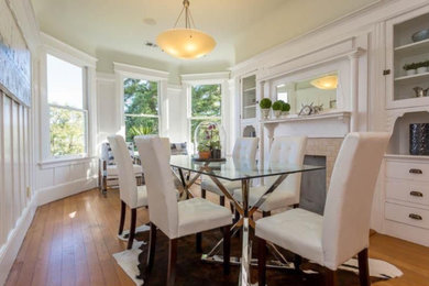 Inspiration for a transitional dining room remodel in Boston
