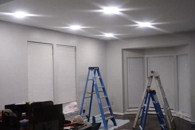 (11) Slim Led Panel Lighting Install Living and Dining Room