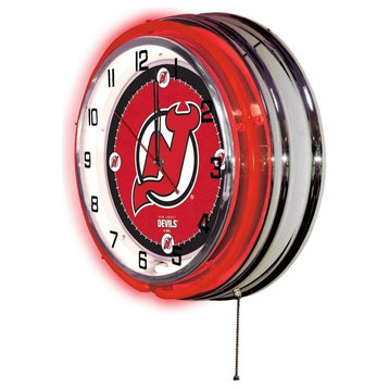 New Jersey Devils 19" Neon Clock
