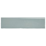 Merola Tile - Chester Zocalo Acqua Ceramic Wall Trim - Offering a trim look, our Chester Zocalo Acqua Ceramic Wall Tile features a smooth, glossy finish, providing decorative appeal that adapts to a variety of stylistic contexts. With its non-vitreous features, this blue rectangle tile is an ideal selection for indoor commercial and residential installations, including kitchens, bathrooms, backsplashes, showers, hallways and fireplace facades. This tile is a perfect choice on its own or paired with other products in the Chester Collection. Tile is the better choice for your space!