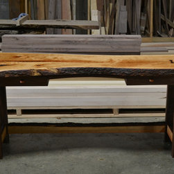 Live Edge Desk - Cherry and Walnut - Home Office Accessories
