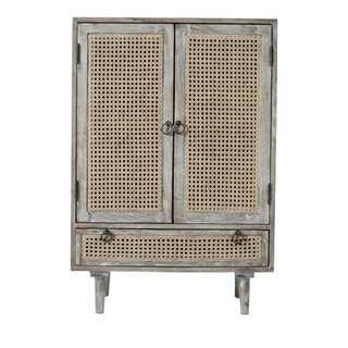 Vintage Mahogany Display Cabinet With Triple Doors and Brass Chicken Wire  Mesh 