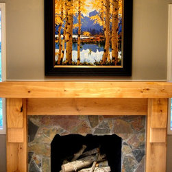 resawn white oak fireplace surround - Products