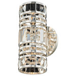 Allegri - 2 Light Contemporary Sconce by Allegri, Polished Silver, 15" - Strato 6 Inch Wall Sconce