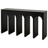 Noir Mahogany Bridge Console Table With Hand Rubbed Black Finish GCON287HB