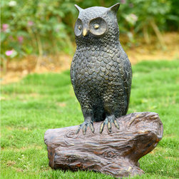 Owl Sculpture with Bluetooth Speakers - Garden Statues And Yard Art