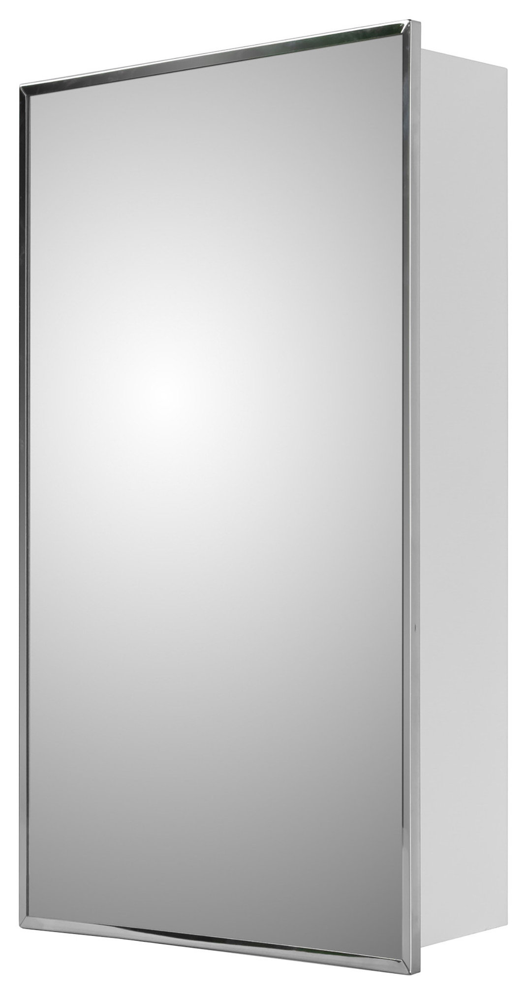 Deluxe Series Medicine Cabinet, 16"x30", Stainless Steel Frame, Surface Mount