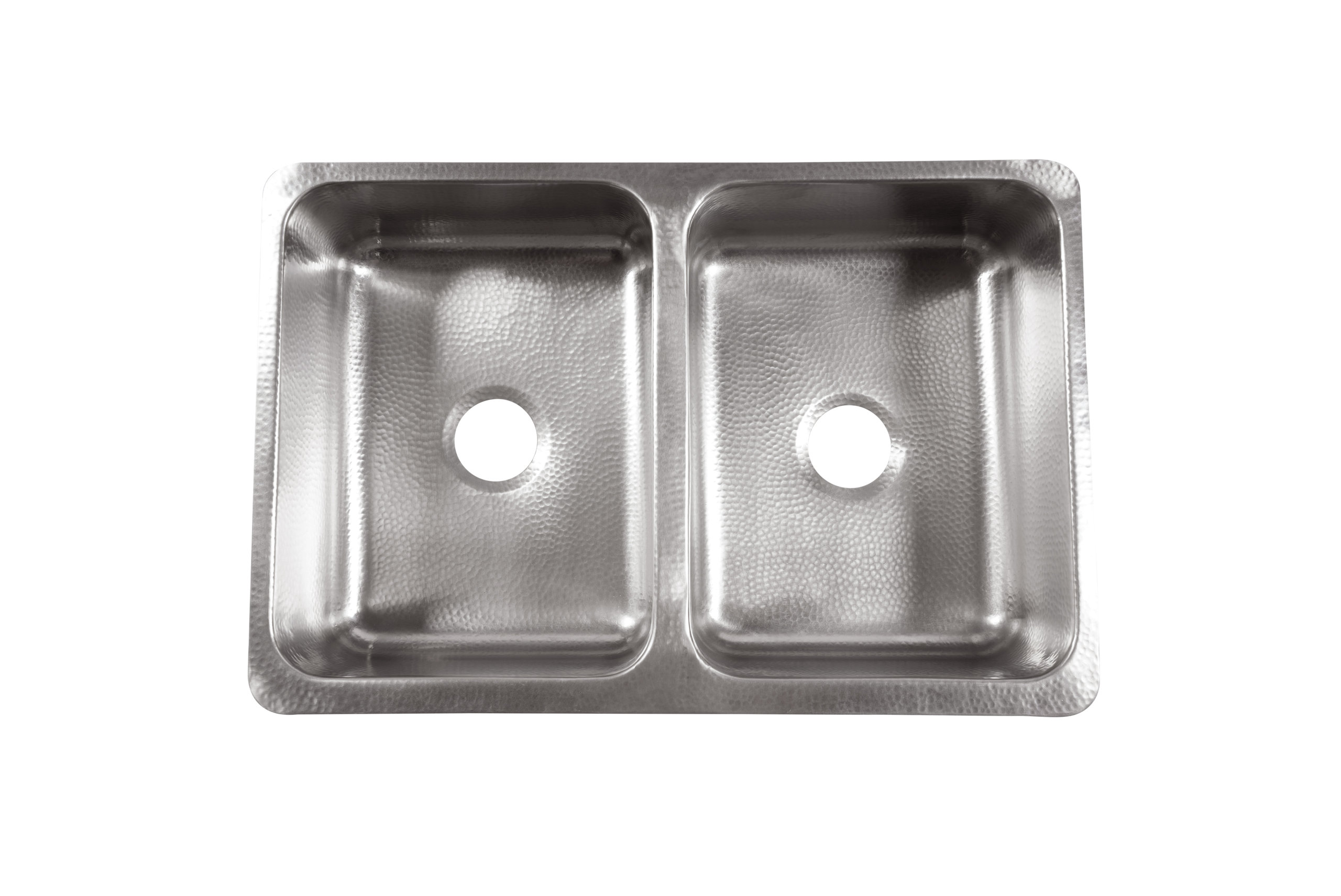 Lange Stainless Steel 32" Double Bowl Farmhouse Undermount Kitchen Sink, Brushed Stainless Steel