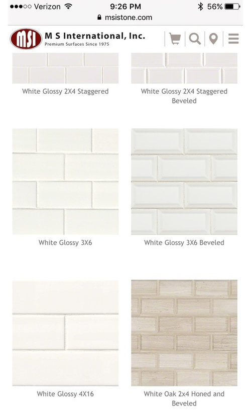 Help: which white subway tile to choose?