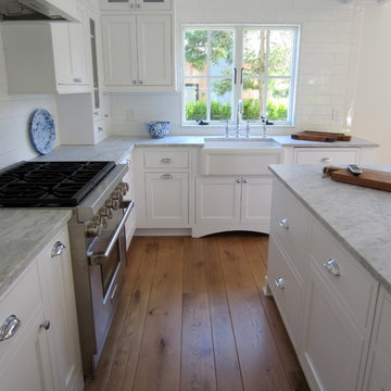 AMAGANSETT: WIDE PLANK CHARACTER WHITE OAK INSTALLED/FINISHED W BONA TRAFFIC HD