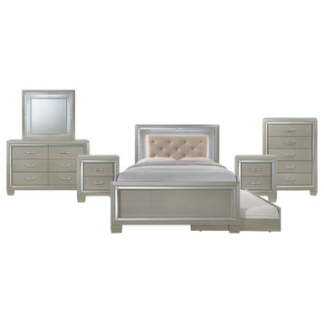 Picket House Furnishings Glamour 7 Piece Full Panel Bedroom Set